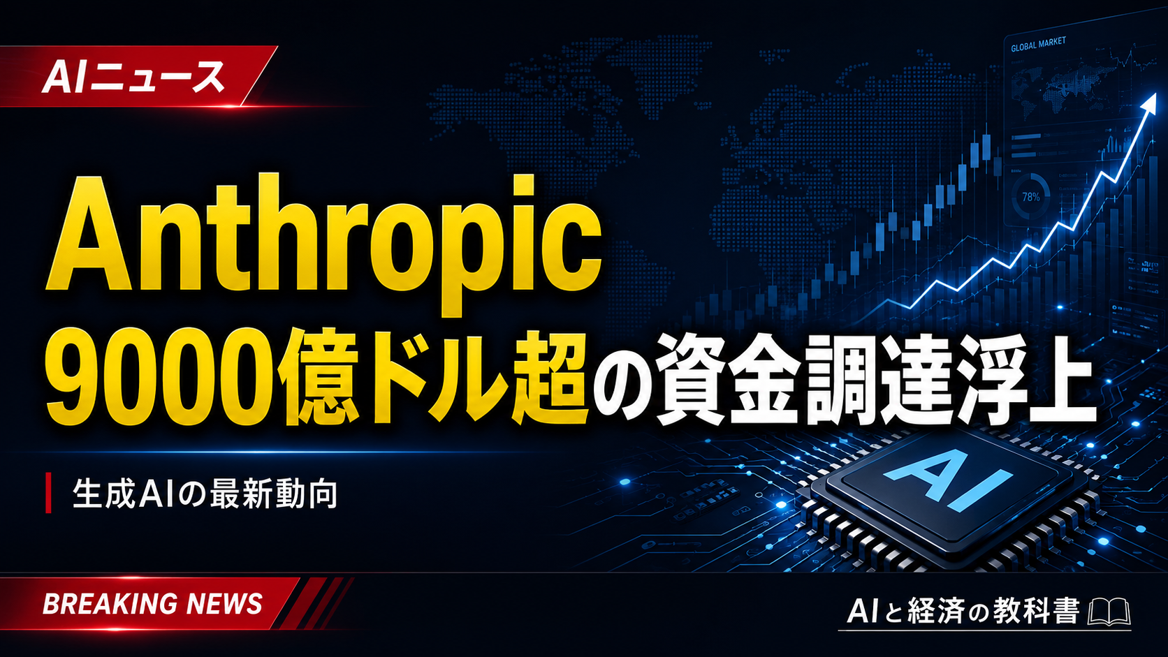 Anthropic 評価額9000億ドル超の資金調達が浮上